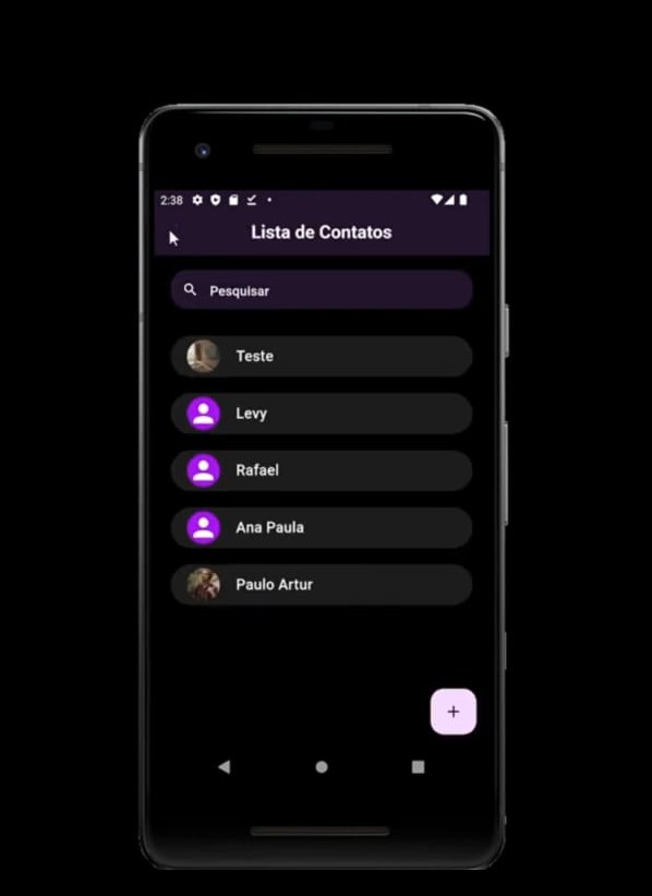 Lista de contatos